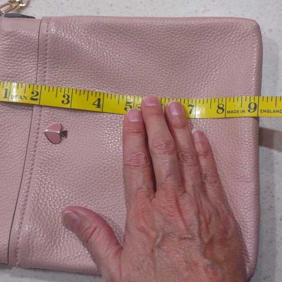 Kate Spade Pink Pebble Leather Crossbody Bag with Gold-tone link Chain Strap - Picture 15 of 16